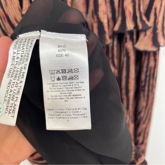 Ganni Georgette Midi Tiger Stripe Midi Dress Size EU40 - Picture 9 of 9